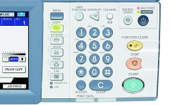 část ovládacího panelu (mfp Toshiba)