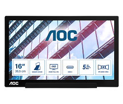 AOC i1601p info screen visual 250px